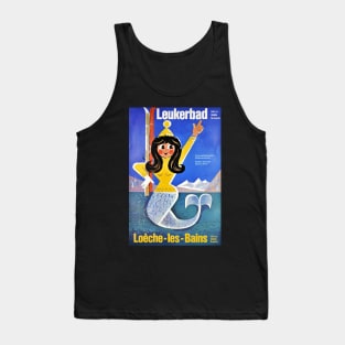 Leukerbad, Station thermale, Ski Poster Tank Top